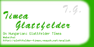 timea glattfelder business card